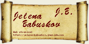 Jelena Babuškov vizit kartica